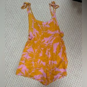 Pink and orange romper/overalls